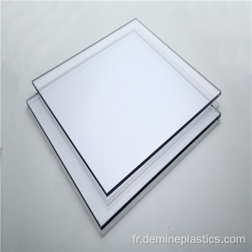 Feuille de polycarbonate solide en feuille transparente régulière de 3 mm